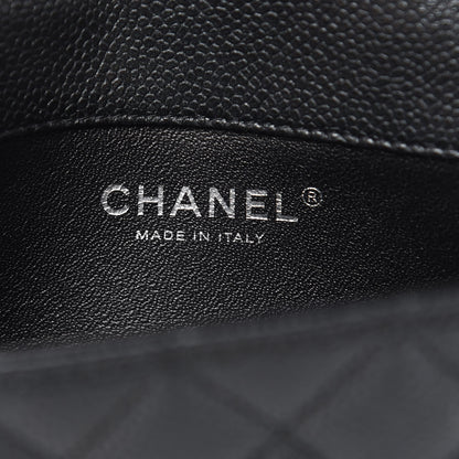 Chanel Metallic Caviar Quilted Extra Mini Flap Black 6 of 10