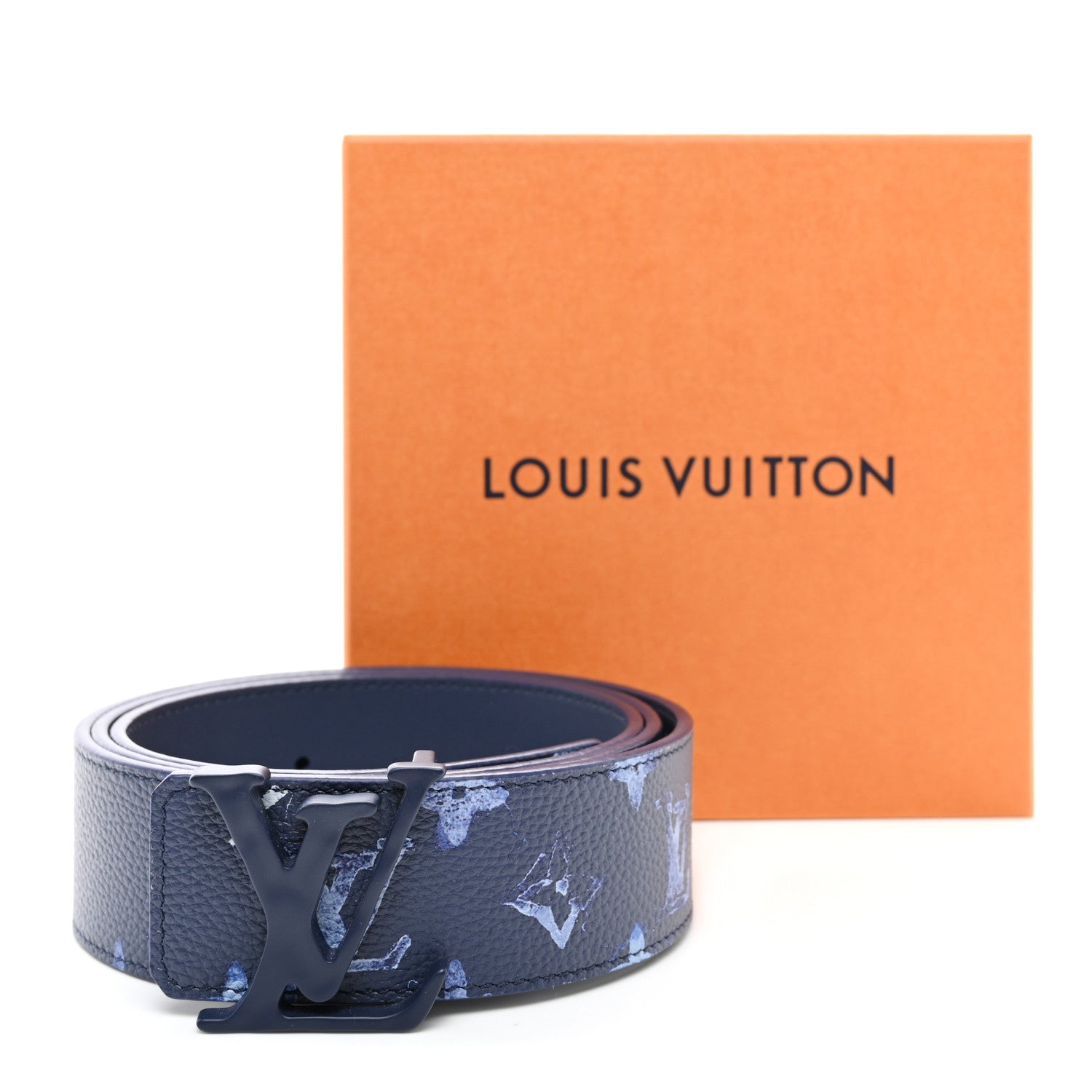 Louis Vuitton Monogram Watercolor 40mm Reversible LV Initiales Belt 100 40 Blue 6 of 6