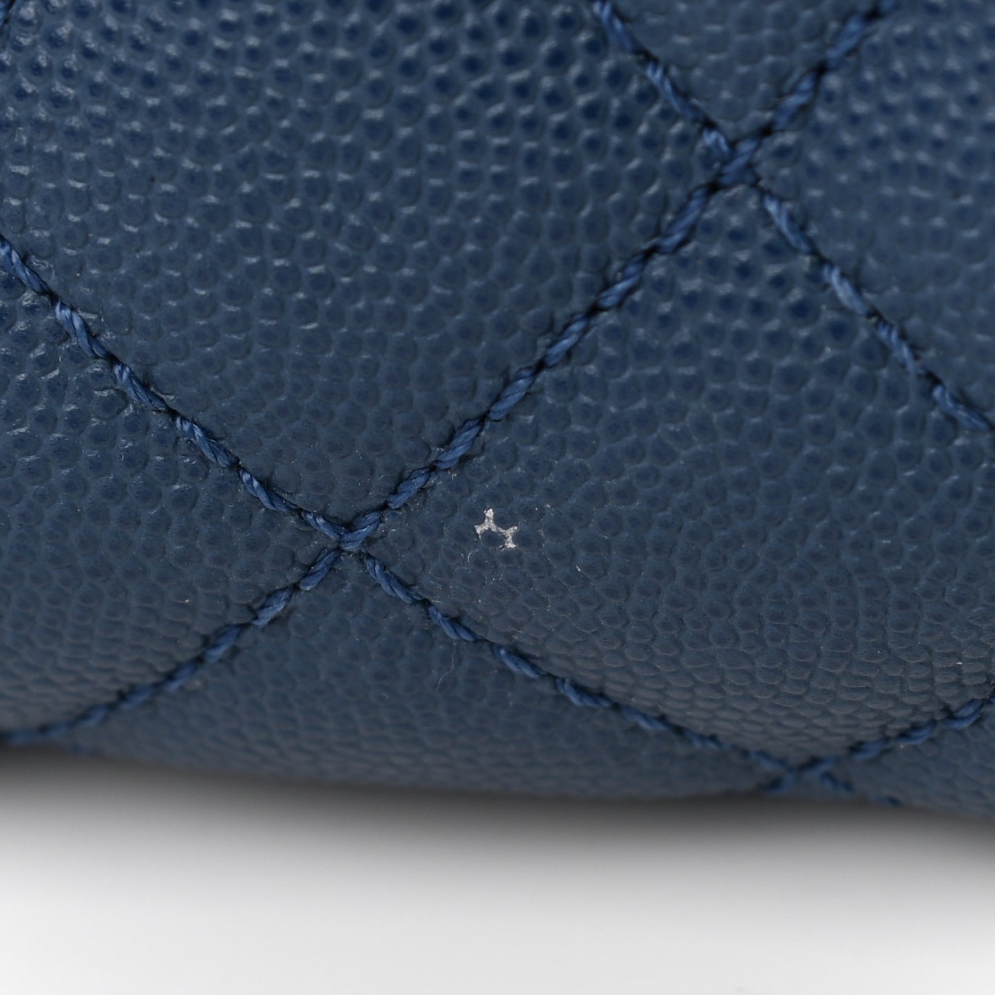 Caviar Quilted Small Coco Handle Flap Blue