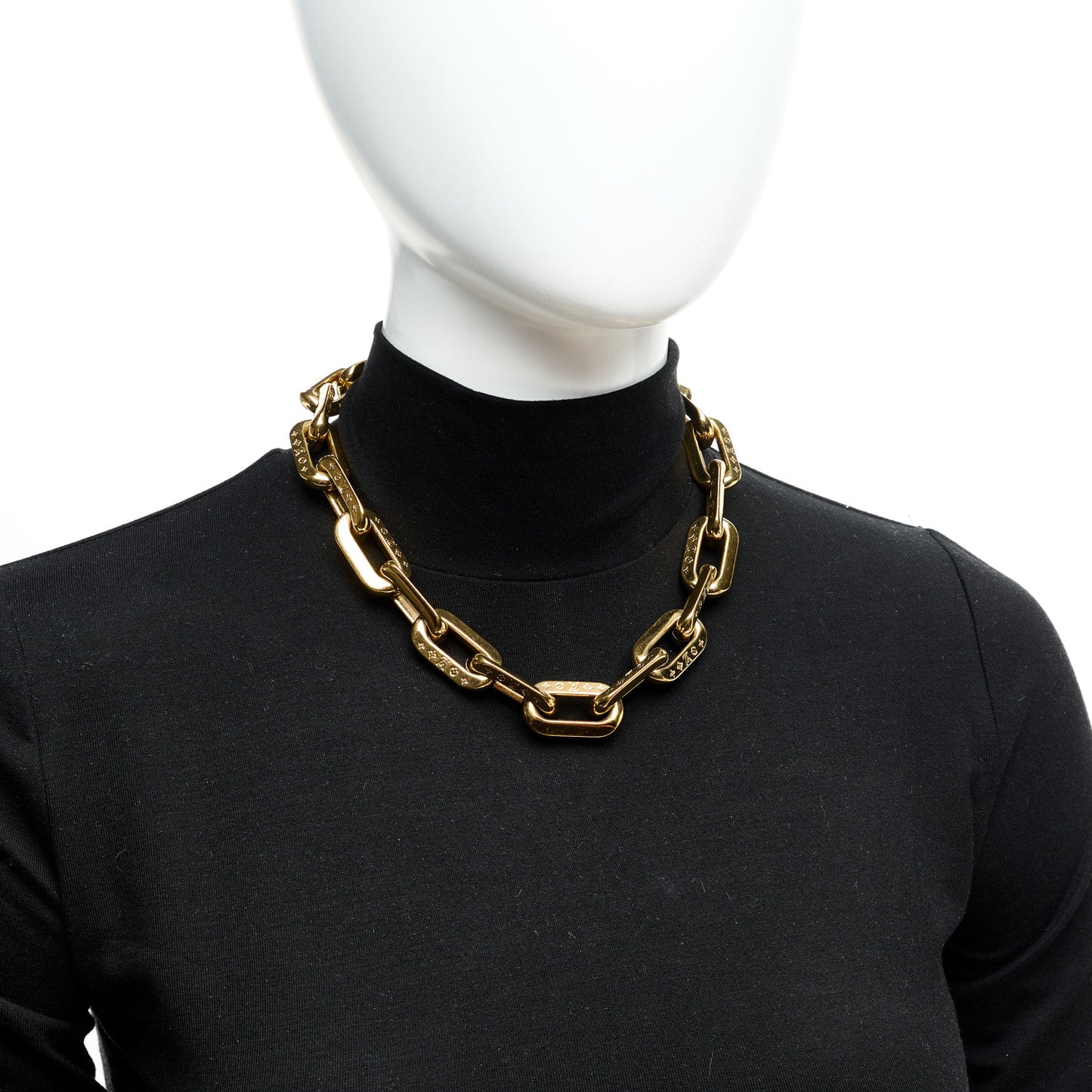 LV Edge Necklace MM Gold