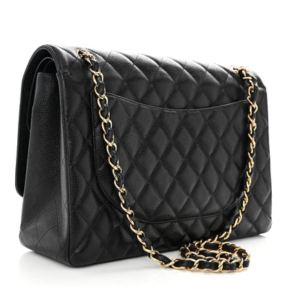 Chanel Caviar Quilted Maxi Double Flap Black 3 of 10