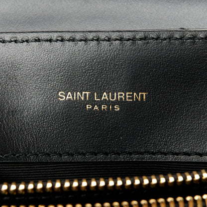 Saint Laurent Calfskin Y Quilted Monogram Small Loulou Chain Satchel Black 6 of 11