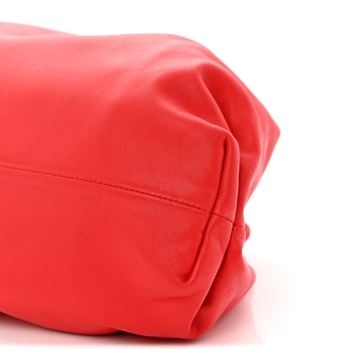Bottega Veneta Smooth Butter Calf The Pouch Oversized Clutch Bright Red 8 of 8