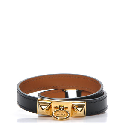 Hermes Chamonix Rivale Double Tour Bracelet S Black 1 of 7