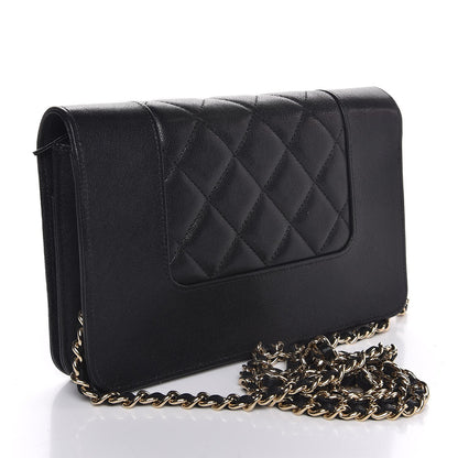 Chanel Sheepskin Quilted Mademoiselle Vintage Wallet On Chain WOC Black 3 of 8