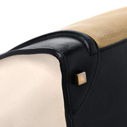 Celine Velluto Calfskin Tri-Color Mini Luggage Vanilla 9 of 37
