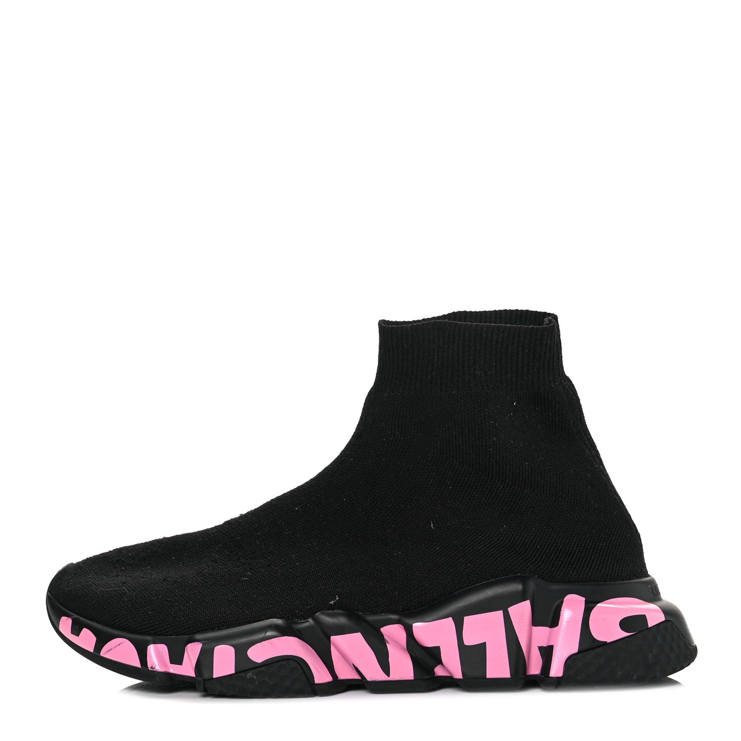 Recycled Knit Womens Speed Graffiti Sneakers 40 Black Pink