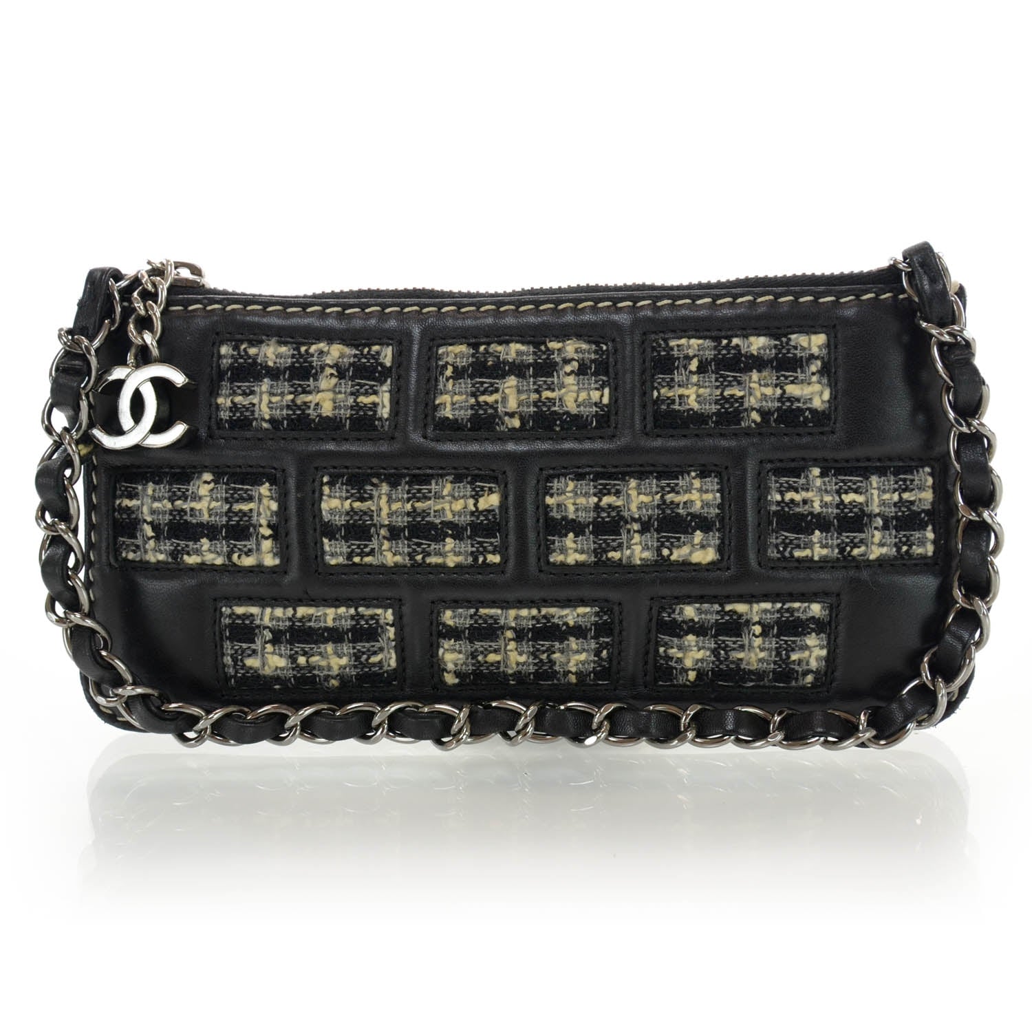 Chanel Tweed Patch Pochette 1 of 8