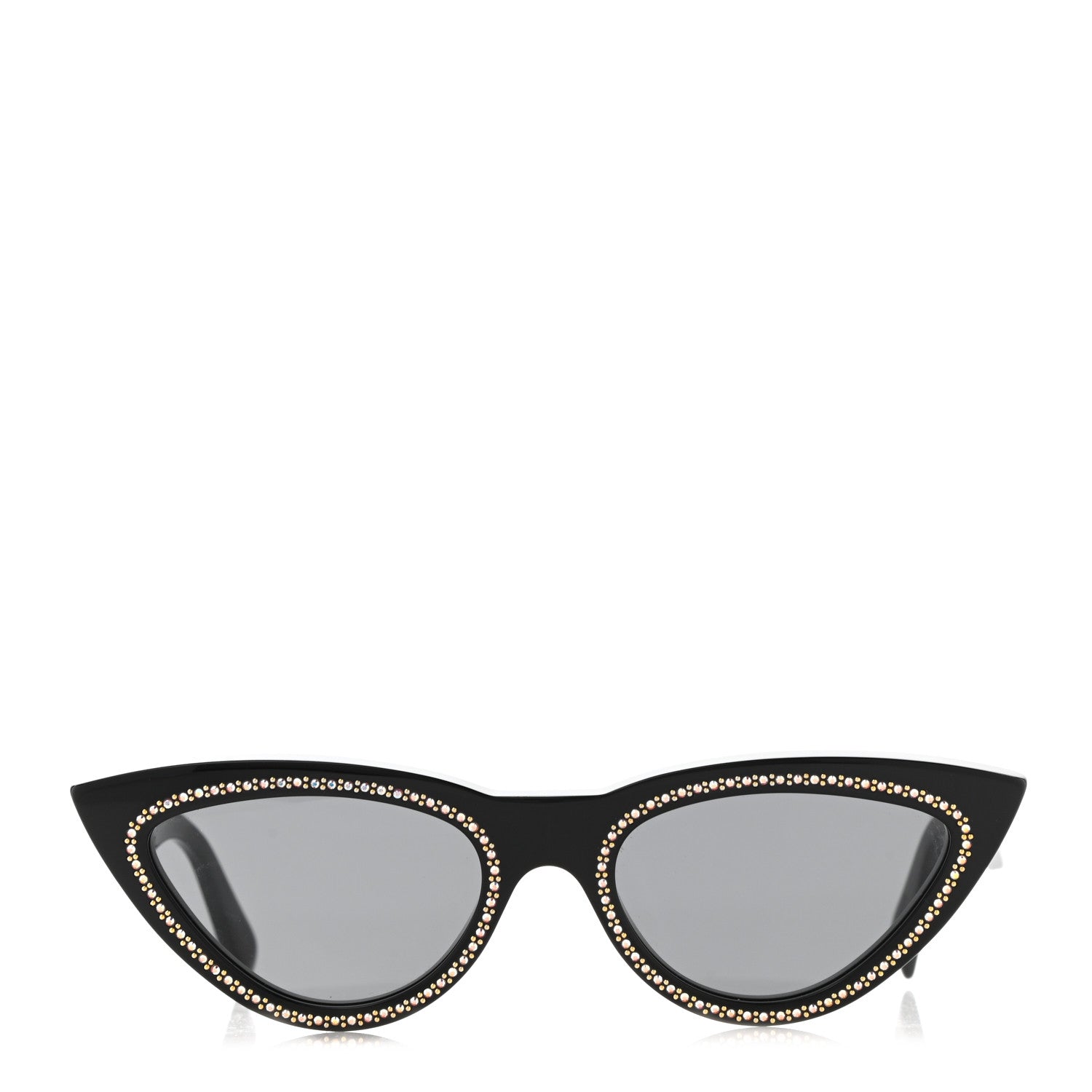 Celine Acetate Crystal Cat Eye Sunglasses CL4019IS Black 2 of 6