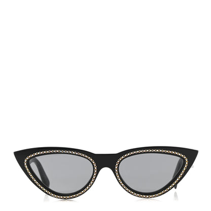 Celine Acetate Crystal Cat Eye Sunglasses CL4019IS Black 2 of 6