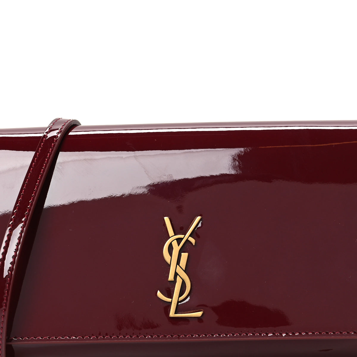 Patent Monogram Phone Holder Crossbody Chataigne