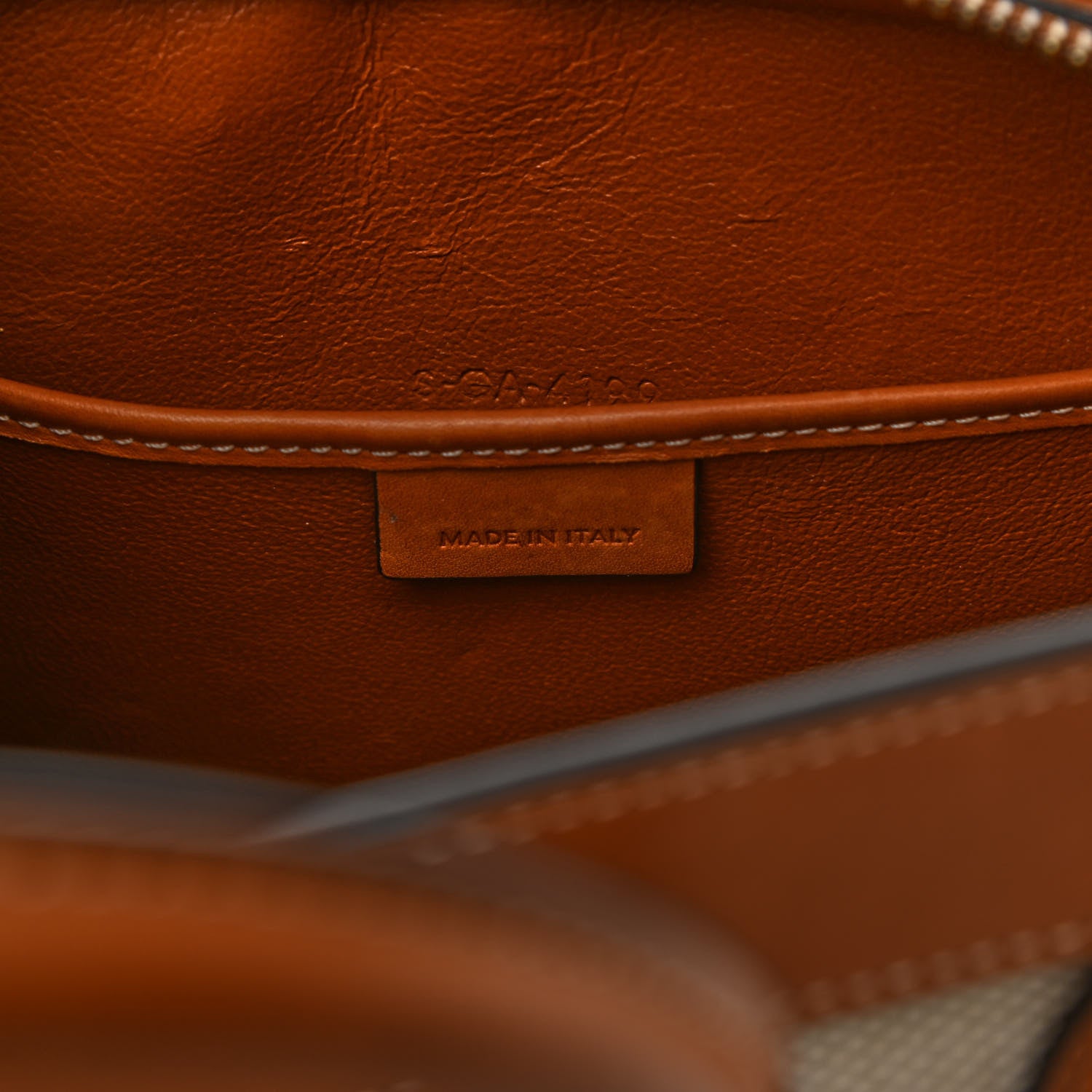 Celine Textile Smooth Calfskin Nano Luggage Tan White 8 of 13