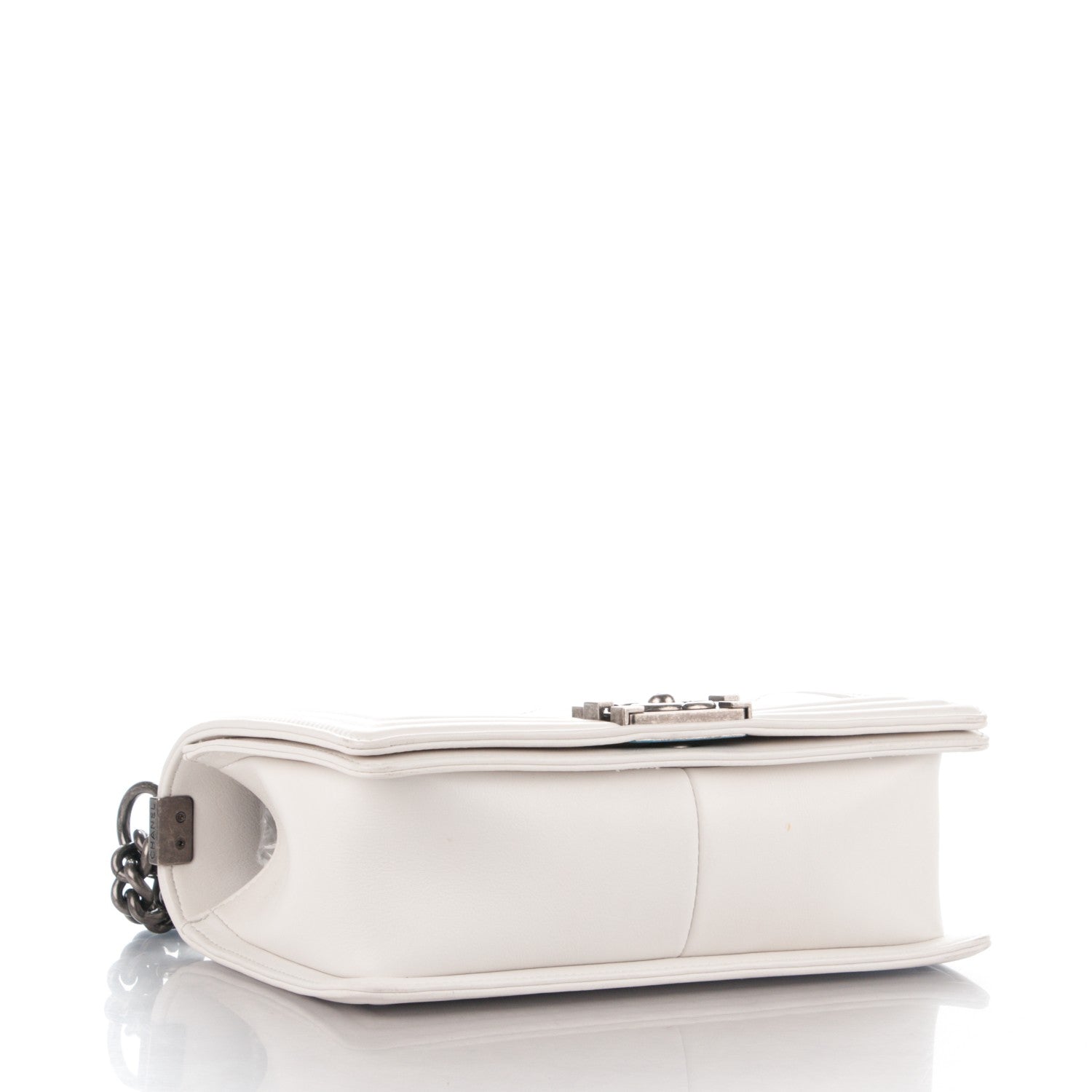 Chanel Calfskin Stitched Medium Boy Flap White 4 of 8