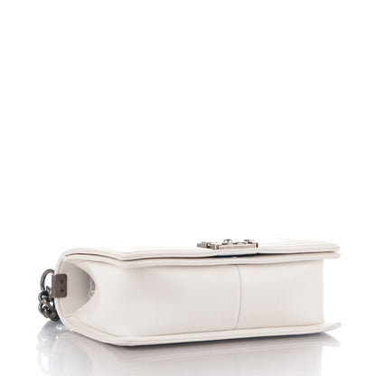 Chanel Calfskin Stitched Medium Boy Flap White 4 of 8
