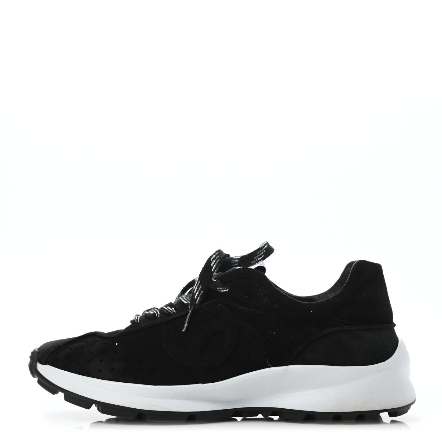 Suede Goatskin CC Sneakers 37.5 Black