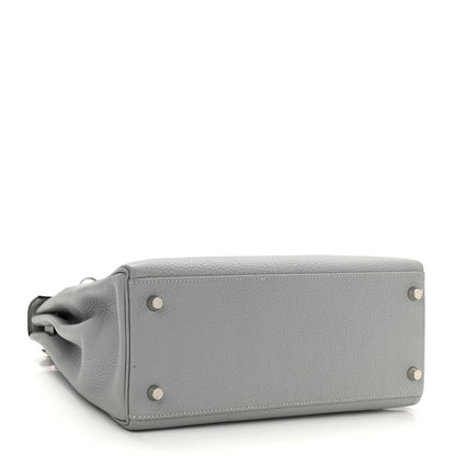 Hermes Togo Kelly Retourne 28 Bleu Glacier 4 of 10