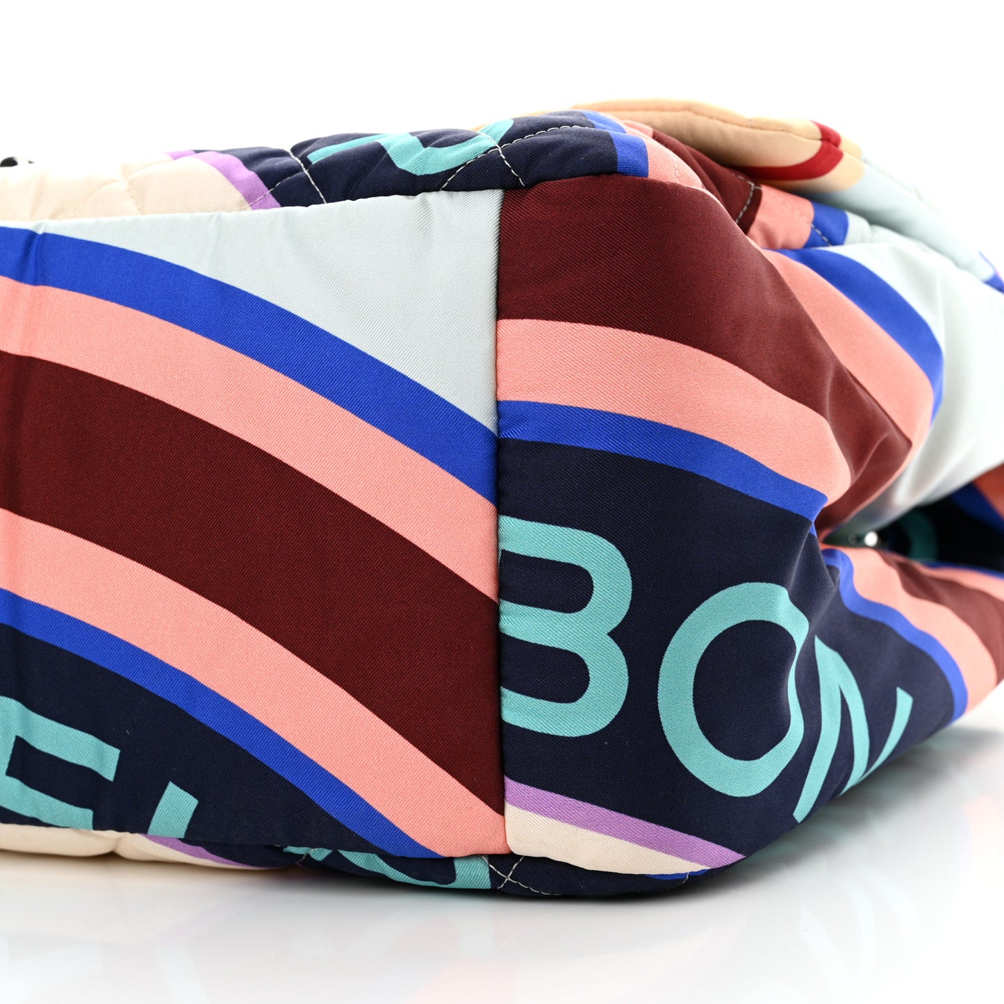 Fabric Quilted Printed XXL Flap Multicolor