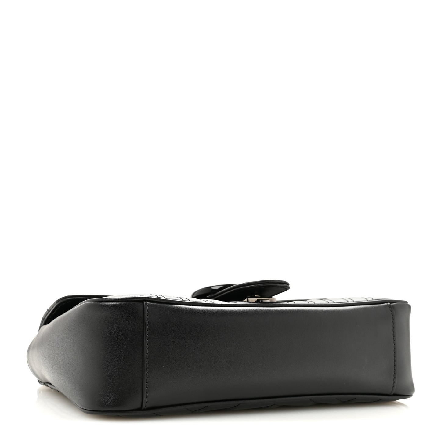 Calfskin Matelasse Monochrome Small GG Marmont Shoulder Bag Black