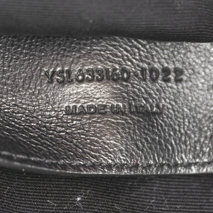 Saint Laurent Crinkled Calfskin Matelasse Monogram Baby Niki Chain Satchel Black 7 of 10