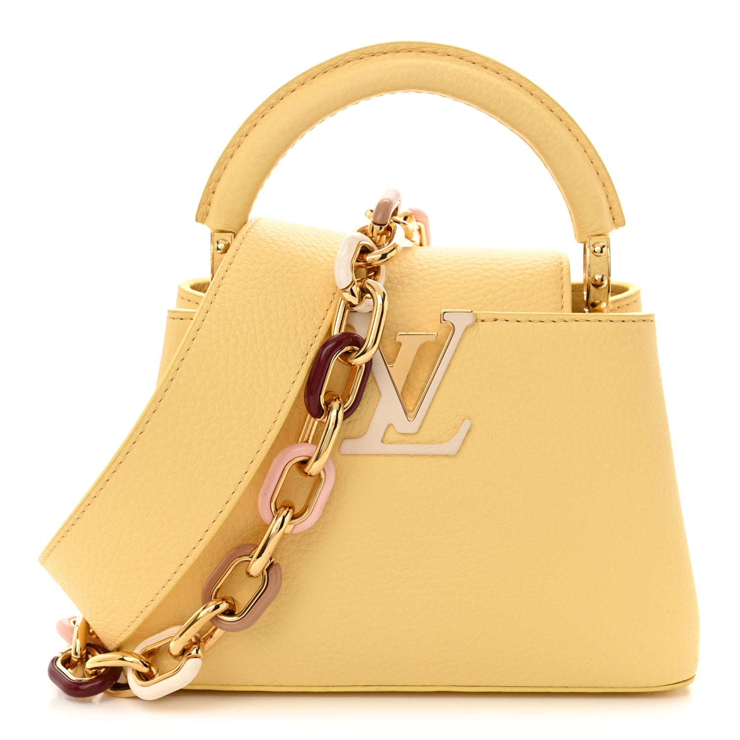 Louis Vuitton Taurillon Mini Capucines Jaune Plume 1 of 10