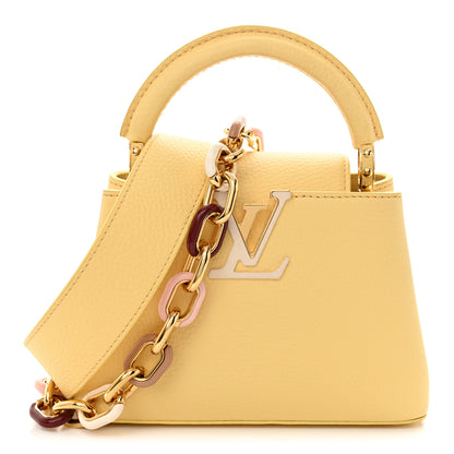 Louis Vuitton Taurillon Mini Capucines Jaune Plume 1 of 10
