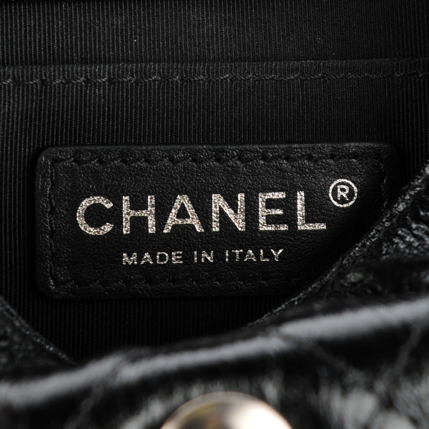 Chanel Shiny Goatskin Quilted Small Double Chained Messenger Flap Black 7 of 8