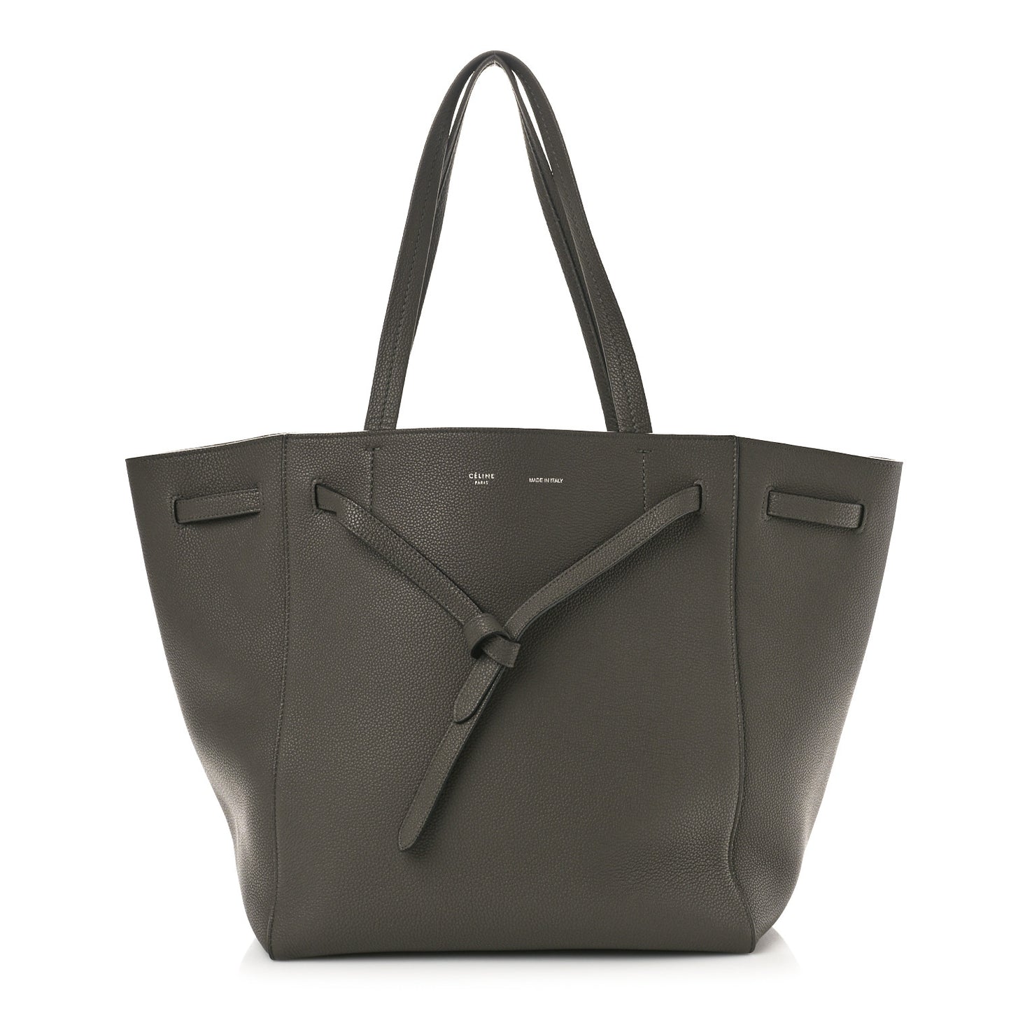 Soft Grained Calfskin Small Belt Cabas Phantom Medium Grey