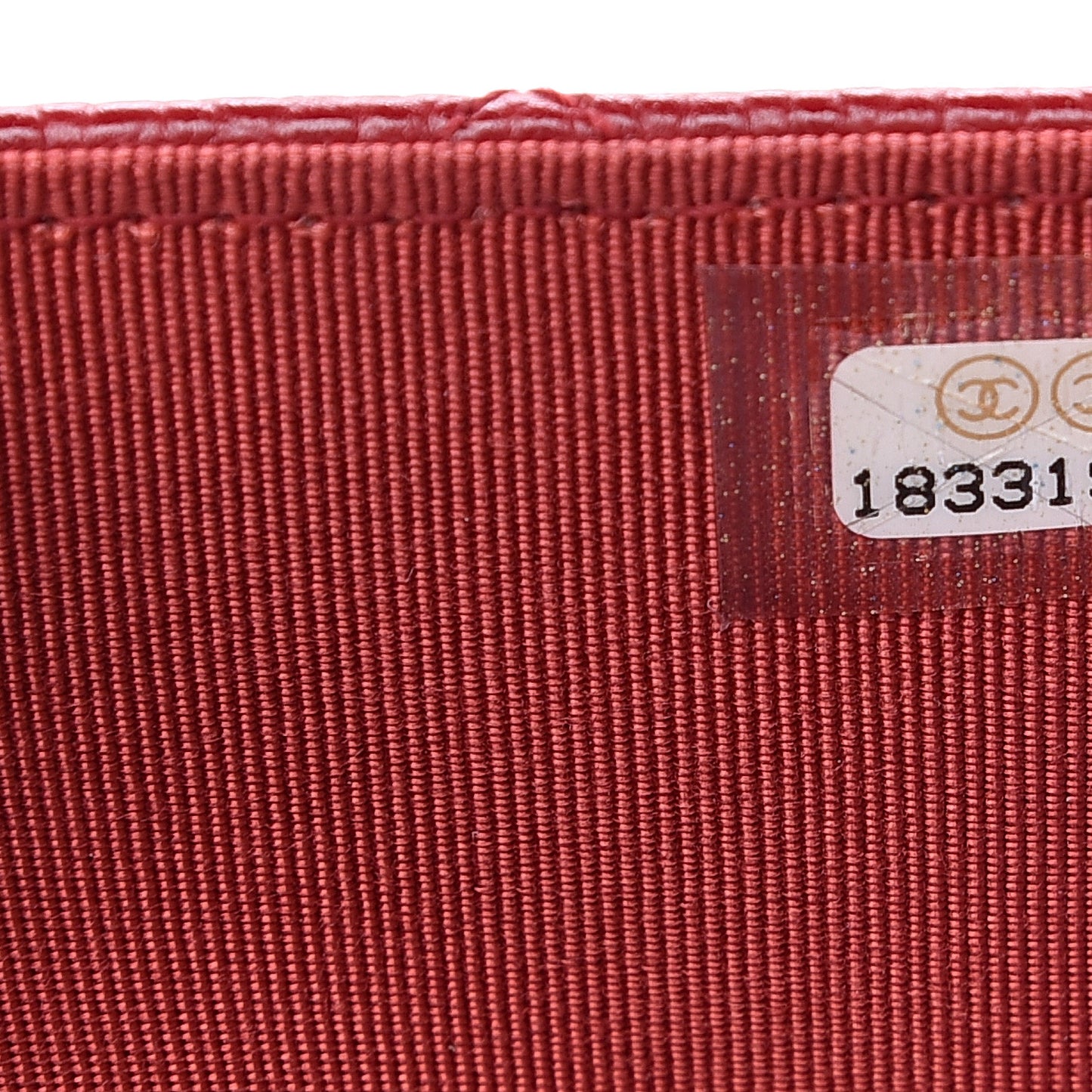 Caviar Quilted Wallet On Chain WOC Dark Red