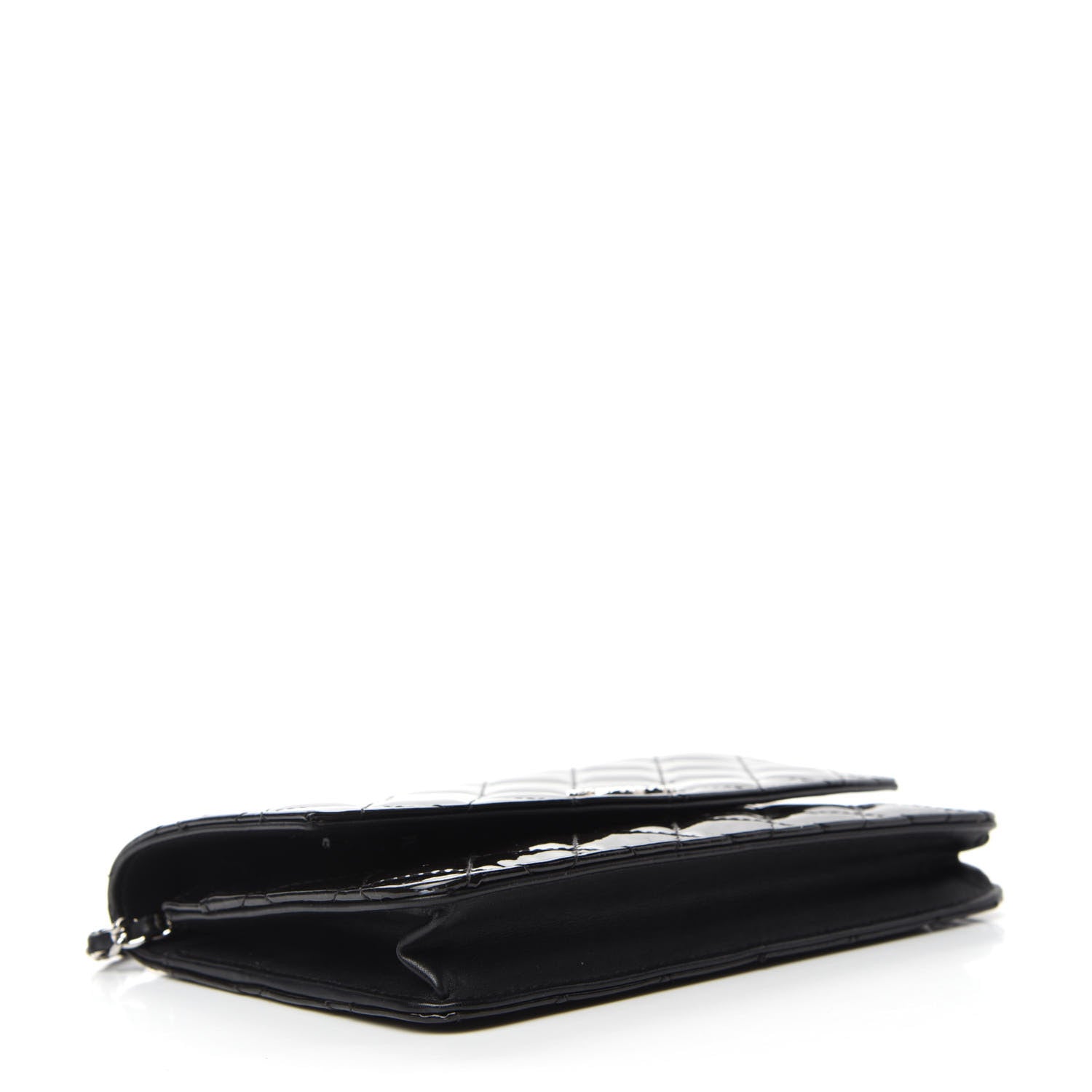 Chanel Patent Quilted Brilliant Wallet On Chain WOC Black 4 of 15