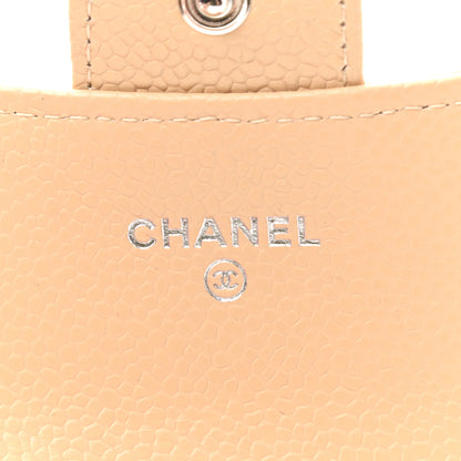 Chanel Caviar Quilted Flap Card Holder Wallet Beige 6 of 8