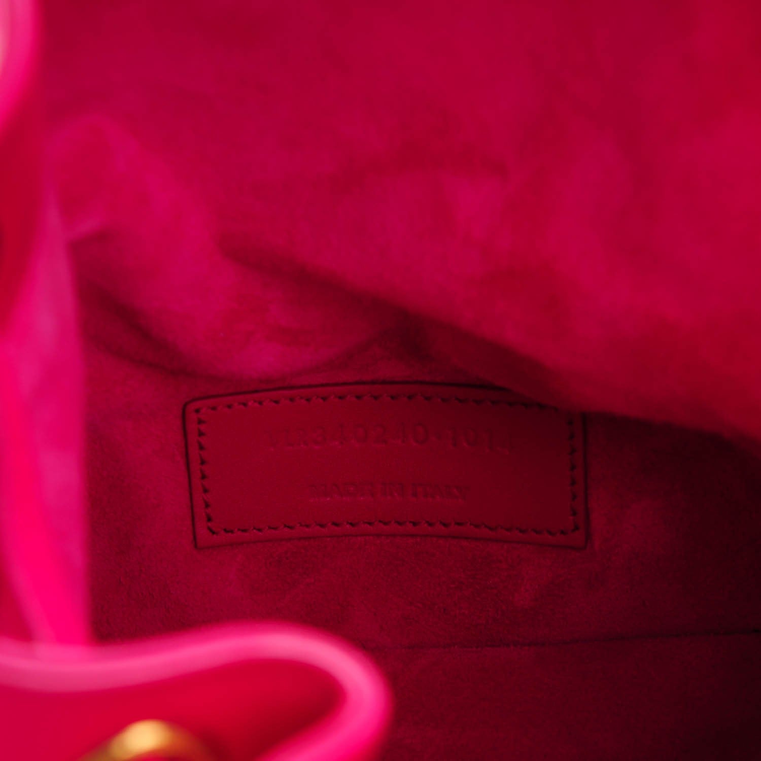 Saint Laurent Calfskin Small Emmanuelle Bucket Bag Fuchsia 6 of 7