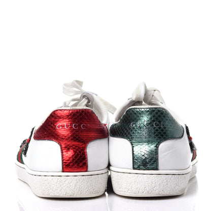 Gucci Calfskin Web Studded Arrow Ace Sneakers 36.5 White 6 of 12