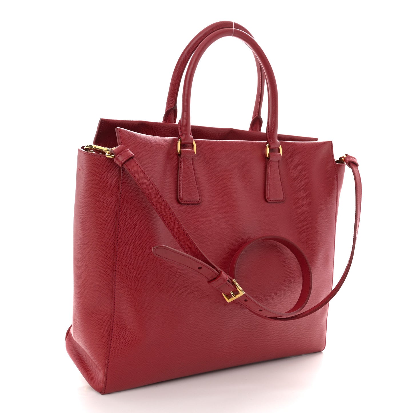 Saffiano Lux Medium Tote Fuoco