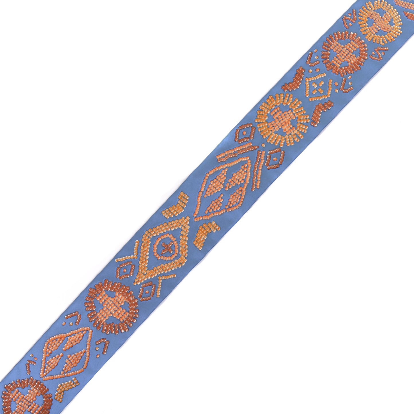 Silk Kelly En Perles Twilly Bleu Azur Orange