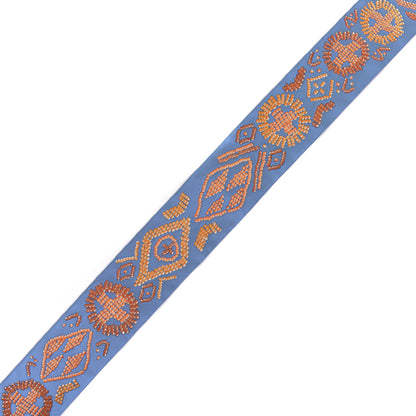 Hermes Silk Kelly En Perles Twilly Bleu Azur Orange 3 of 4