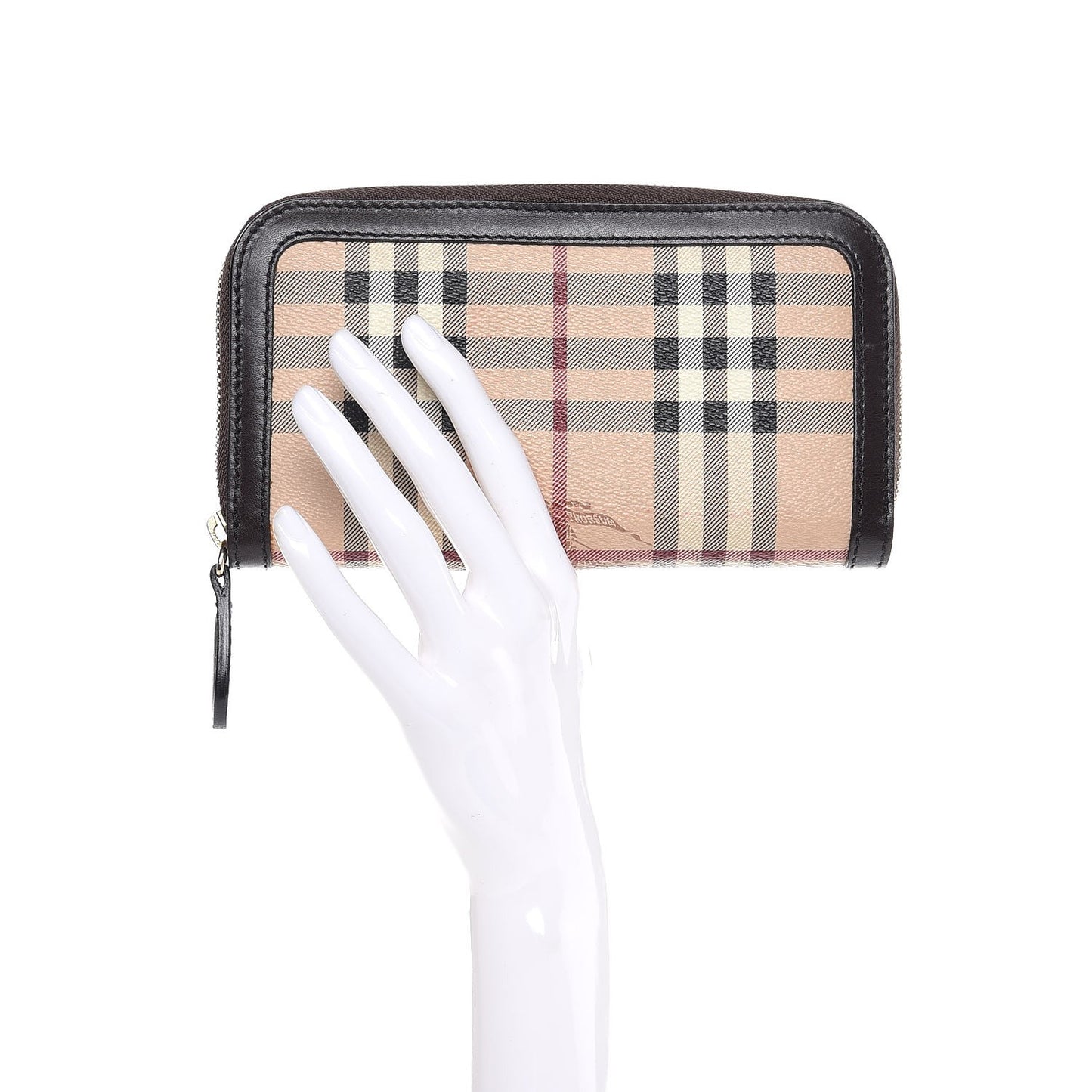 Haymarket Check Large Ziggy Zip Around Wallet Chocolate