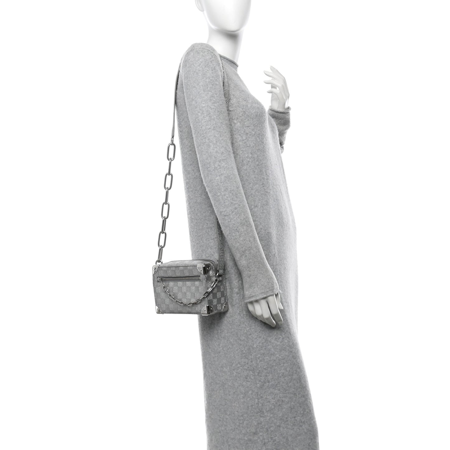 Damier Glitter Mini Soft Trunk Silver