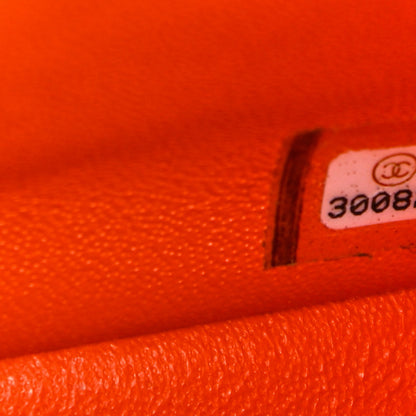 Chanel Lambskin Quilted Mini Square Flap Orange 7 of 10