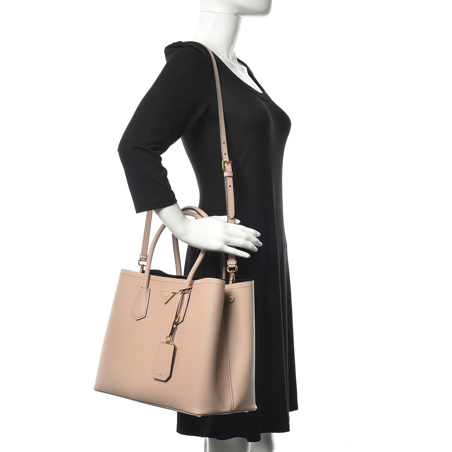Prada Saffiano Cuir Medium Double Bag Cammeo 2 of 11