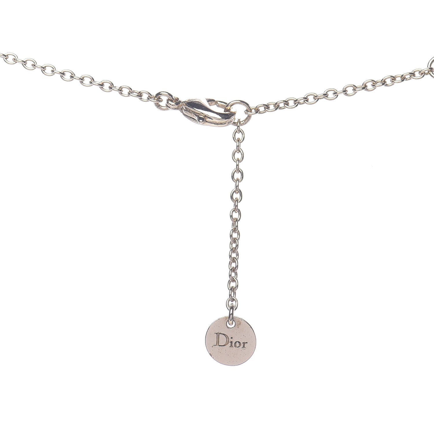 Christian Dior Crystal Pearl Shiny-D Tribal Long Necklace Gold 5 of 8