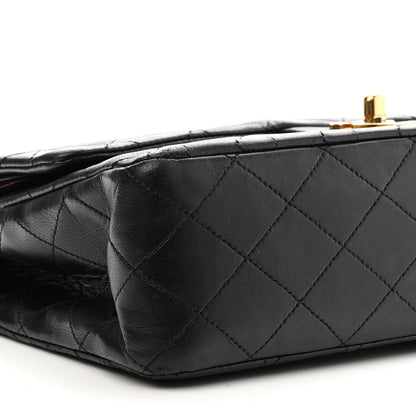 Chanel Lambskin Quilted Medium Double Flap Black 8 of 15