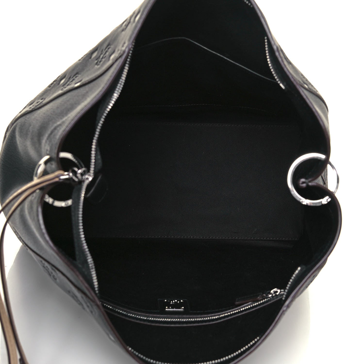 MCM Calfskin Ottomar Monogram Medium Klara Hobo Black 5 of 11