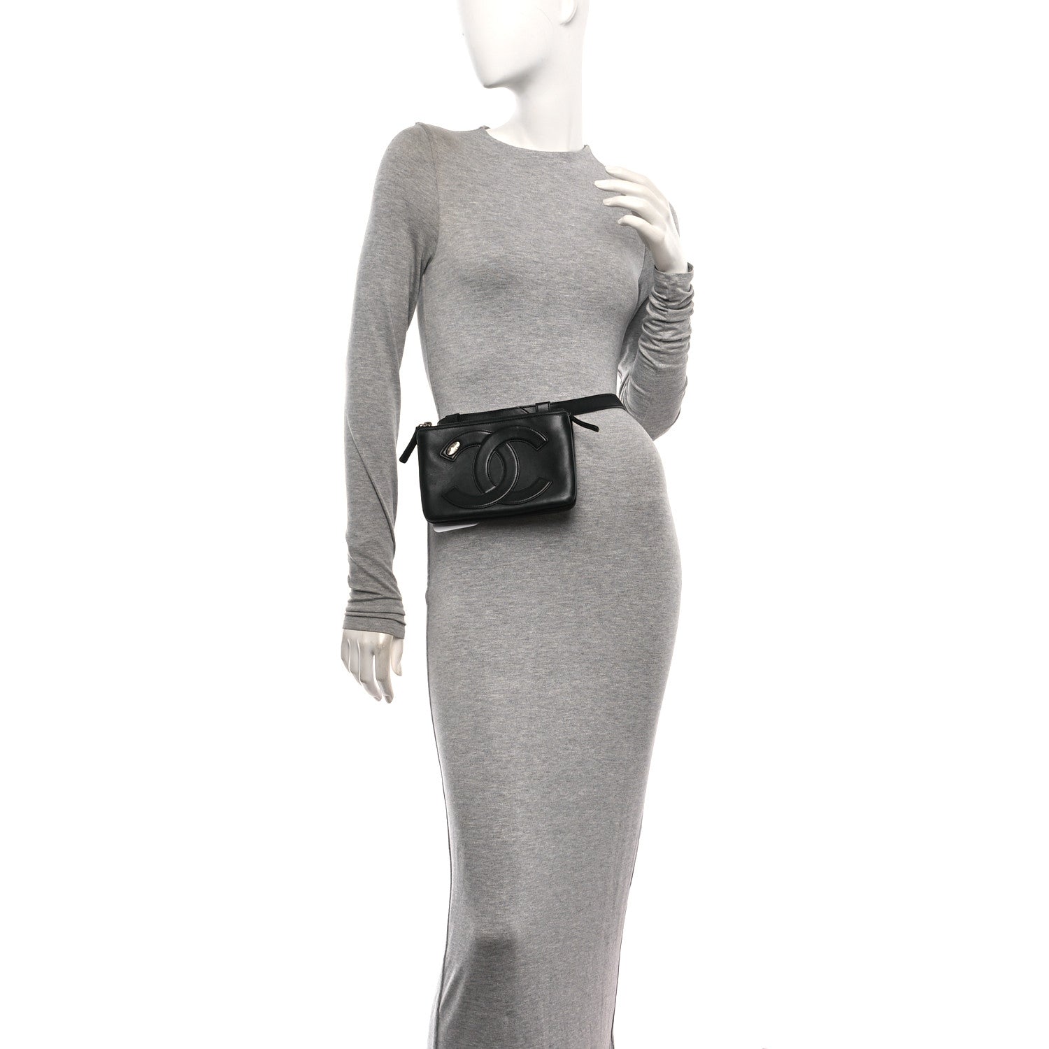 Chanel Lambskin CC Mania Waist Belt Bag Black 2 of 11