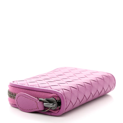 Bottega Veneta Nappa Intrecciato Zip Around Coin Purse Peony 4 of 7