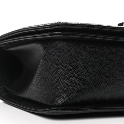 Chanel Caviar Chevron Quilted Medium Boy Flap Black 9 of 10