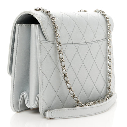 Chanel Metallic Sheepskin Quilted Beauty Lock Flap Silver 3 of 11