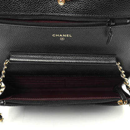 Chanel Caviar Quilted Wallet On Chain WOC Black 5 of 11