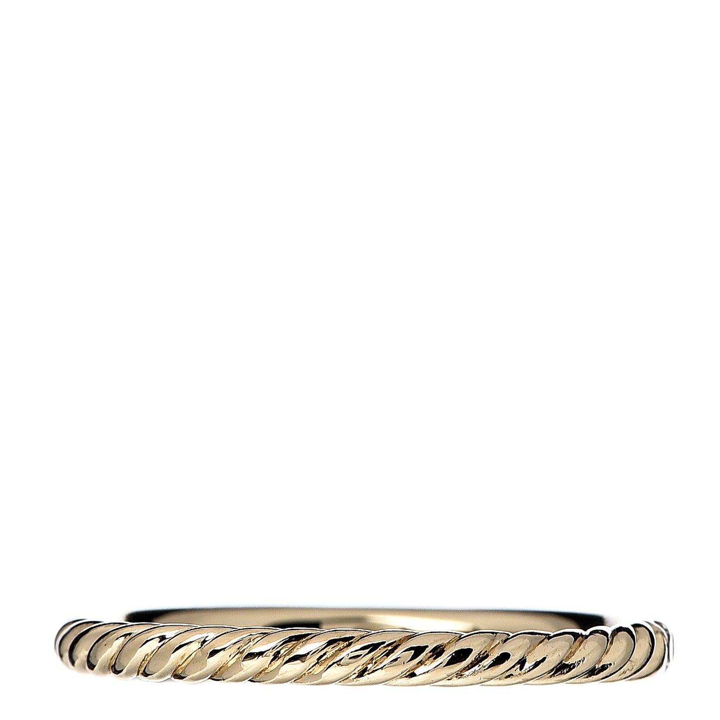 18K Yellow Gold Diamond 2mm Cable Collectibles Band Ring 54 7