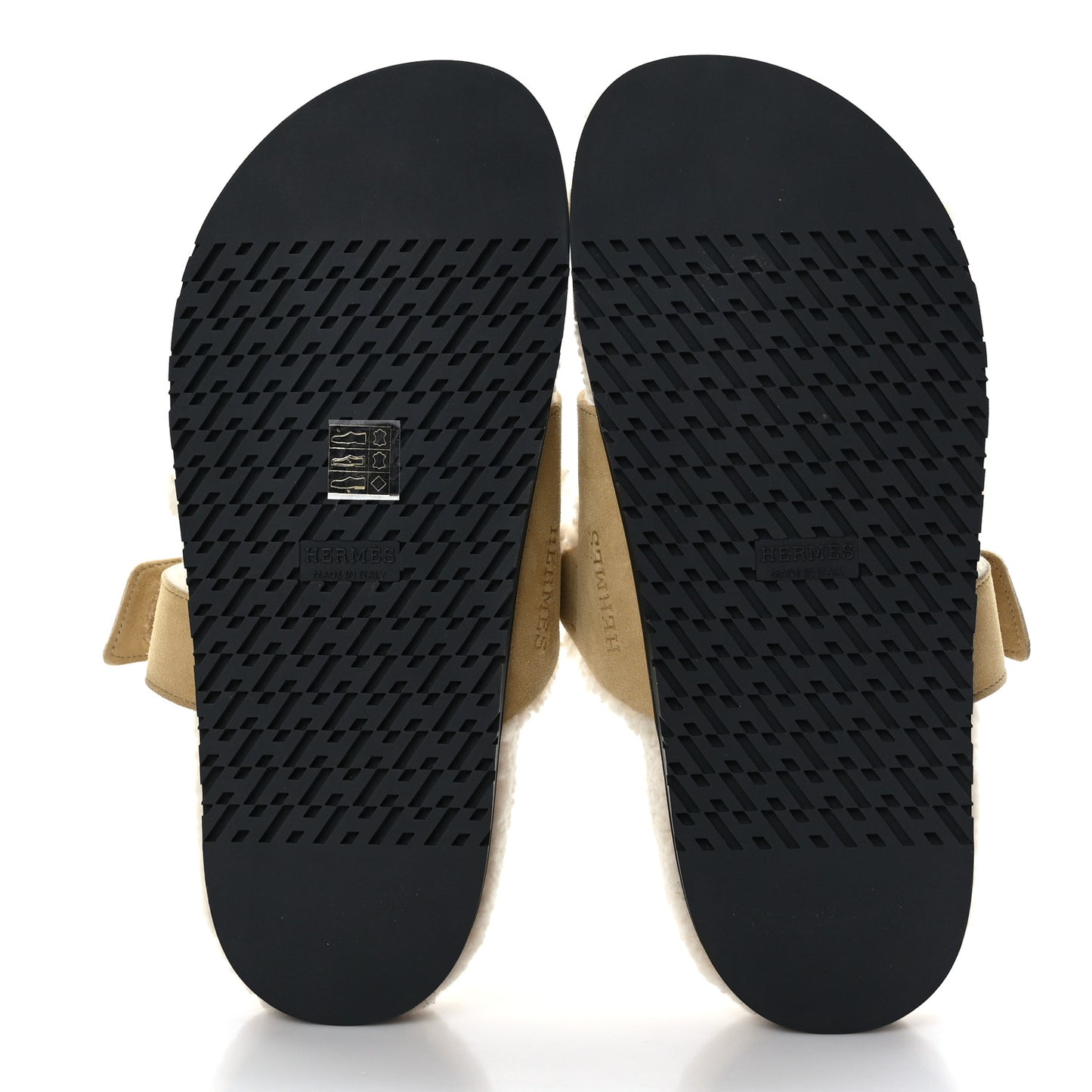 Suede Goatskin Woolskin Womens Chypre Sandals 39.5 Golden Beige