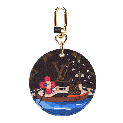 Louis Vuitton Monogram 2019 Christmas Animation Venice Bag Charm Key Ring Blue 1 of 10